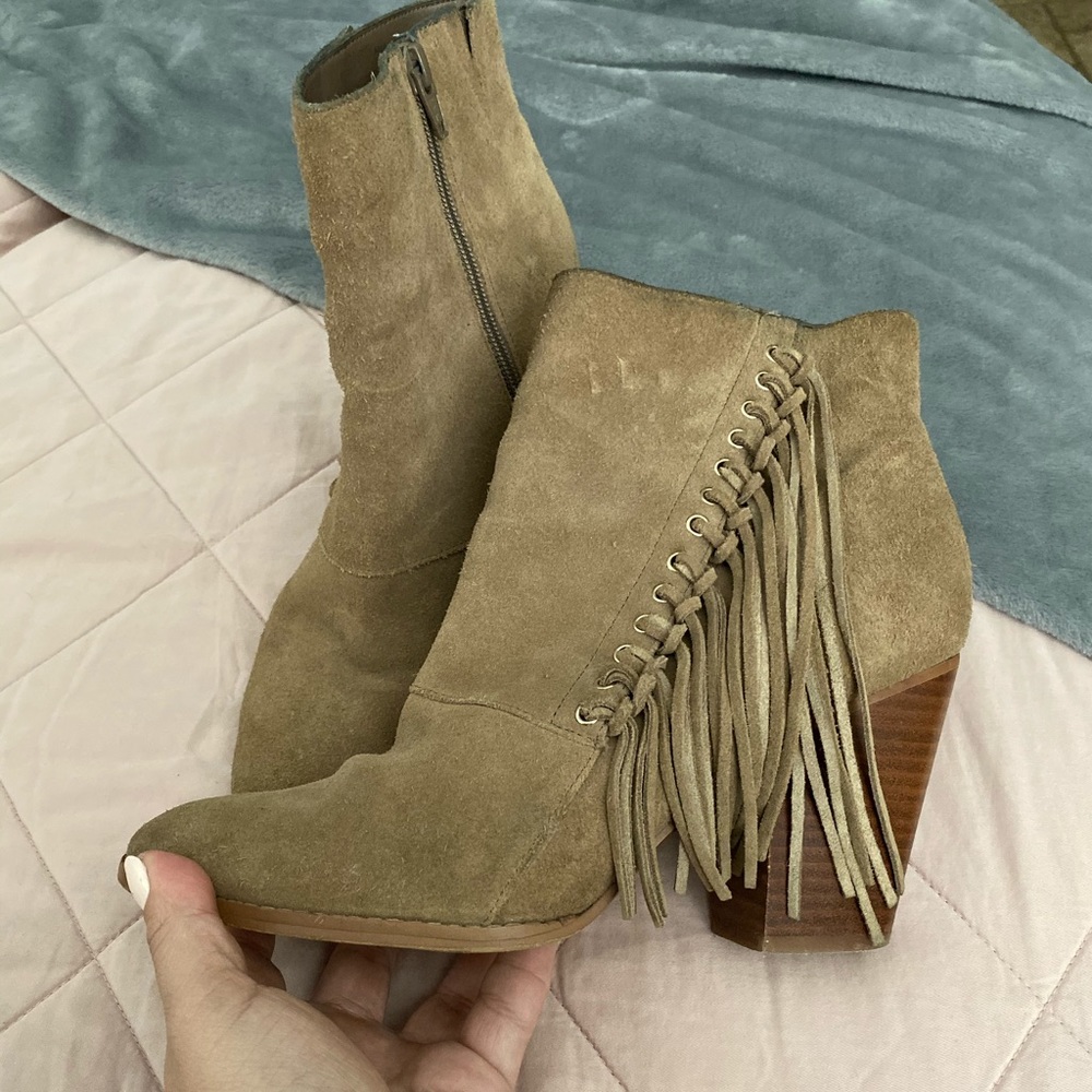 ALDO fringe suede booties